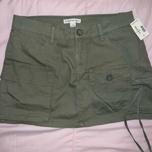 Aeropostale Khaki Utility Cargo Skirt